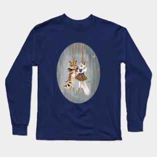 Cecil the leopard and Belle the arctic fox Long Sleeve T-Shirt